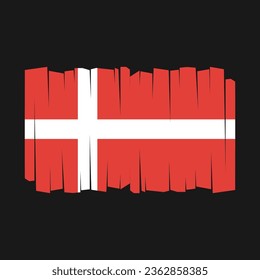 Flag of Denmark Vector Illustration