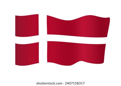 Flag of Denmark vector illustration 