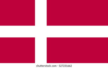 Flag of Denmark vector illustration