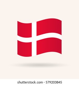 Flag of Denmark. Vector Illustration