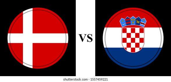 flag of denmark vs croatia