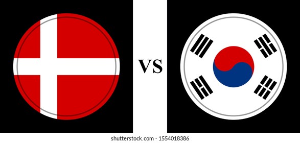 flag of denmark vs south korea