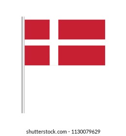 Flag of Denmark.Denmark  Icon vector illustration,National flag for country of Denmark isolated, banner vector illustration. Vector illustration eps10.