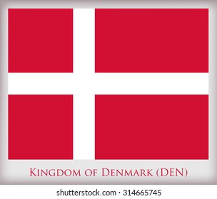 Flag of Denmark.Denmark flag vector illustration.