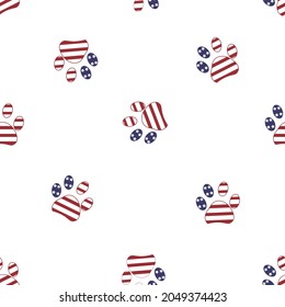 Flag design paw print pattern