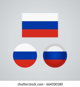 Flags Russia Europe Illustration Vector Eps Stock Vector (Royalty Free ...