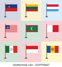 Flag Design Template Liechtenstein
Lithuania Luxembourg Malaysia Maldives Malta Mexico Moldova Monaco