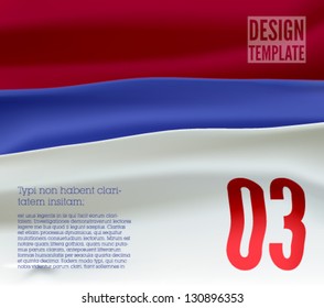 Flag design template/National colors/ Design template useful for graphic design, political propaganda posters / Red, blue, white