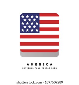 Flag designed like a square icon[America]