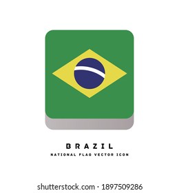 Flag designed like a square icon[Brazil]