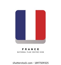 Flag designed like a square icon[France]