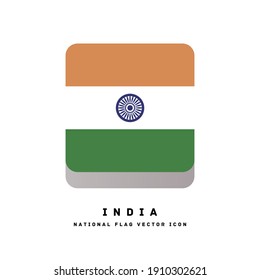 Flag designed like a square icon[India]