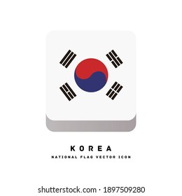 Flag designed like a square icon[Korea]