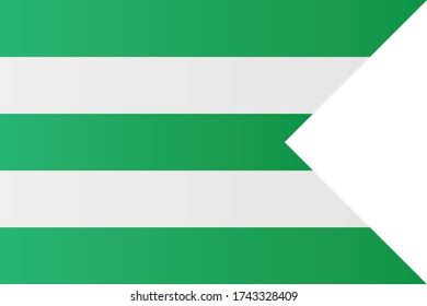 Flag of Detva City, Slovak Republic. Slovakia, Vector Illustration Symbol