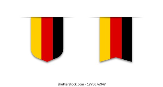 Flag of Deutschland. Label flag icon, checkbox sign. Flags of the world. Vector illustration