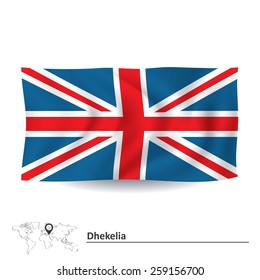 Bandera de Dhekelia - ilustración vectorial