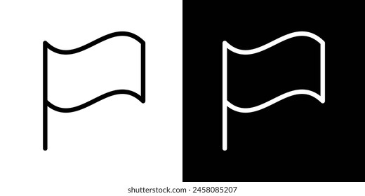 Flag Display Icon Set. Symbolic Flag Vector.