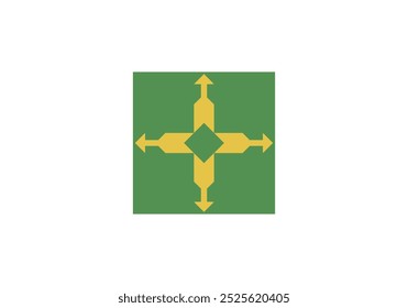 The flag of the Distrito Federal state. Vector illustration