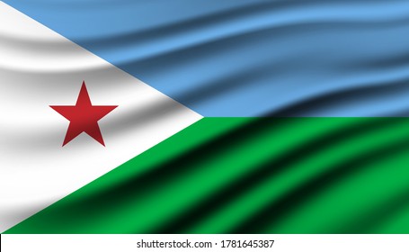 Bandera de la plantilla de fondo de Djibouti.