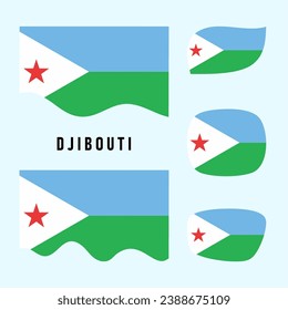 Flag of Djibouti Flat Vector