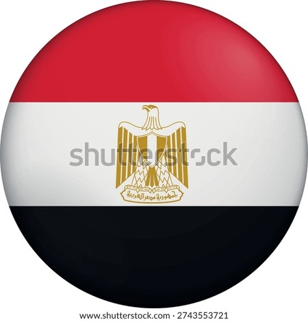 Flag of Djibouti. Glossy circular flag. Button appearance. 3D Icon Design with depth. Professional, tactile look. Perfect for representing national identity in digital interfaces and perfect for websites.