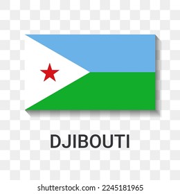 Flag of Djibouti Icon Vector Illustration.