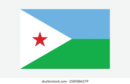 Flag of Djibouti logo vector
