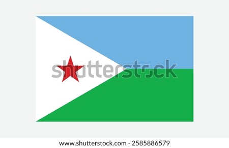 Flag of Djibouti logo vector