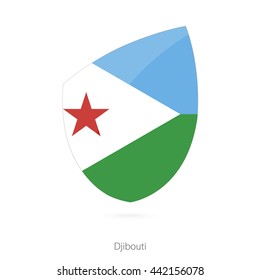 Flag of Djibouti. Djibouti Rugby flag. Vector Illustration.