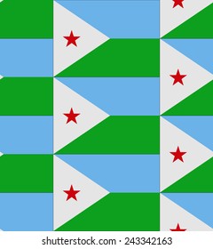 Flag Djibouti texture vector illustration 