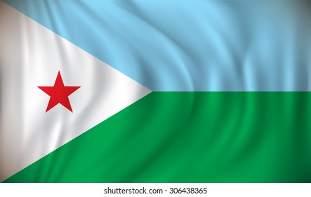 Flag of Djibouti - vector illustration