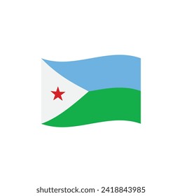 Flag of Djibouti vector symbol