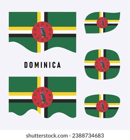 Flag of Dominica  Flat Vector