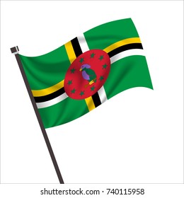Flag of Dominica, Dominica Icon vector illustration,National flag for country of Dominica isolated, banner vector illustration. Vector illustration eps10.