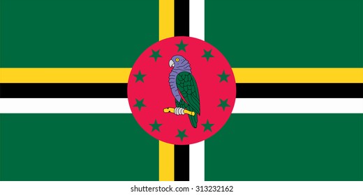 Flag of Dominica vector illustration