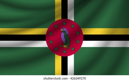 Flag of Dominica, vector illustration