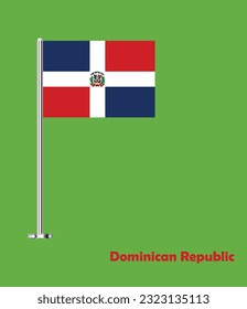 Flag of Dominican Republic, Table Flag of Dominican Republic, Vector Illustration.