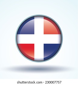 Flag of dominican republic, vector illustration
