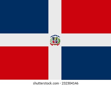 Flag of Dominican Republic vector illustration