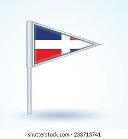 Flag of dominican republic, vector illustration