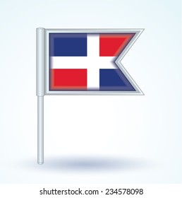 Flag of dominican republic, vector illustration
