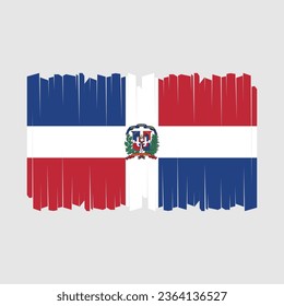 Flag of Dominican Republic Vector Illustration