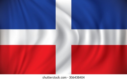 Flag of Dominican Republic - vector illustration