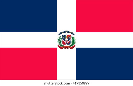 Flag of Dominican Republic vector image