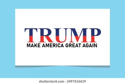 Flag with Donald Trump 2024 presidential election campaign logo waving in front blurred US congress. Illustrative editorial 3d illustration render