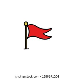 flag doodle icon