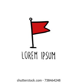 flag doodle icon