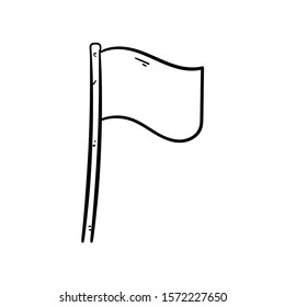 flag doodle icon vector hand drawing 