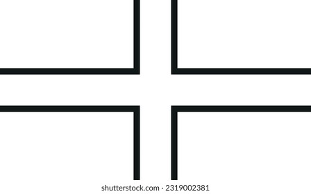 The flag of the Dorset ceremonial county of England in black and white colours. Vector illustration 