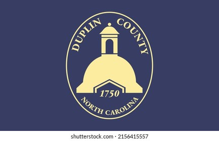 Flag of Duplin County, North Carolina, USA. 